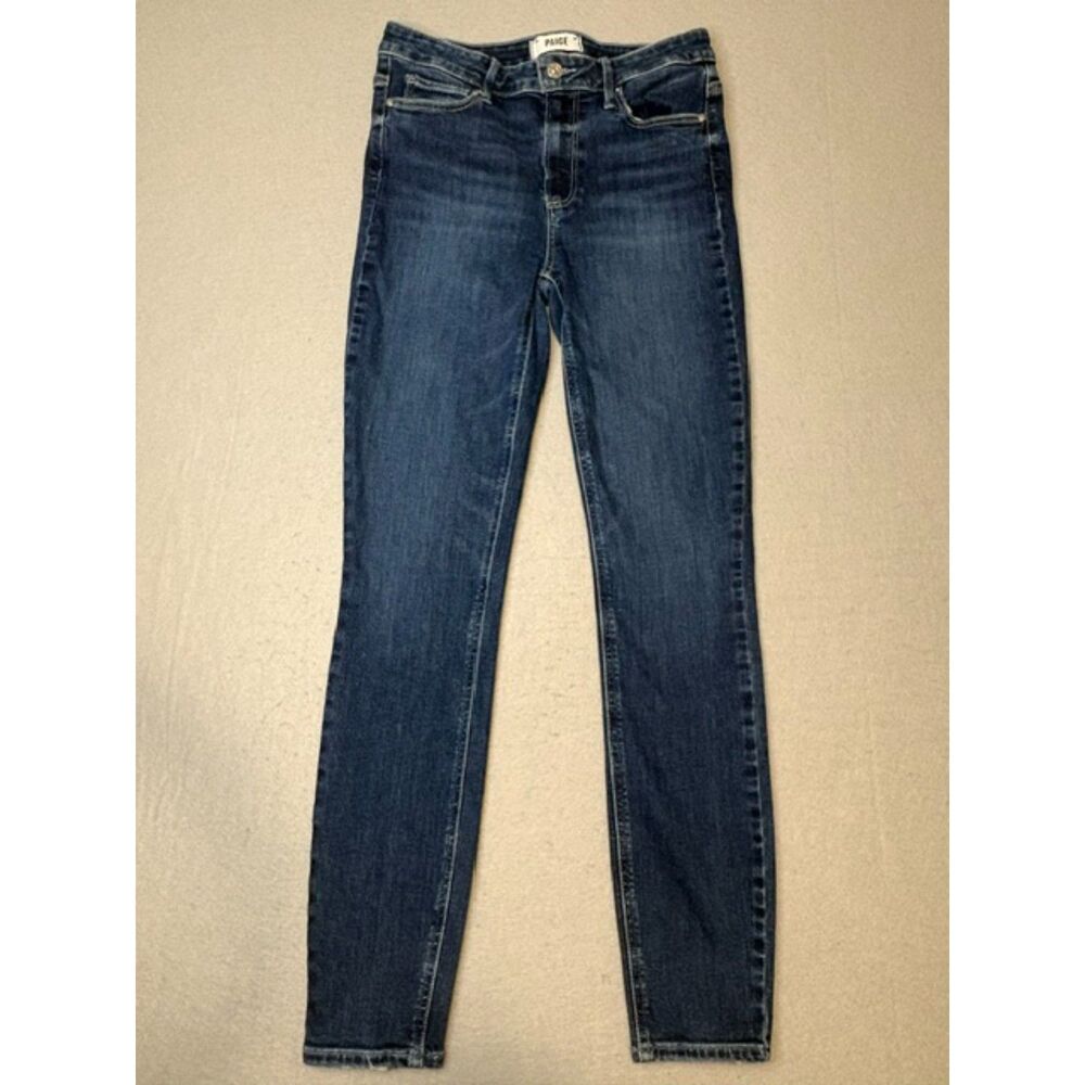 Paige Hoxton Ankle Womens Jeans Size 27 5 Pocket Stretch Dark Wash
